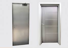 Hinged stainless steel door