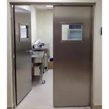 Stainless steel sliding door for operating room